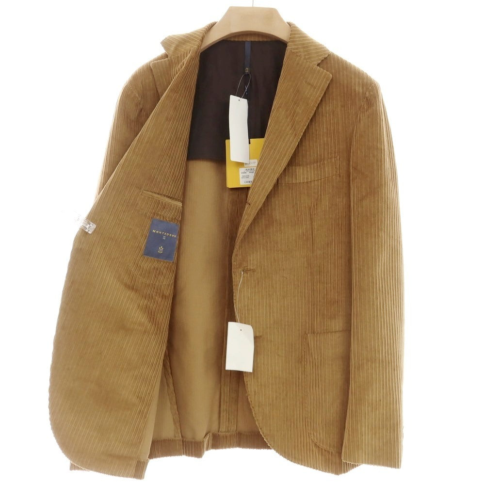 【新品】モンテドーロ Montedoro ストレッチコーデュロイ 3つボタンスーツ キャメル【 50 】【 状態ランクN 】【 メンズ 】