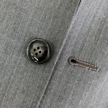 [New] BARBA Herringbone Wool 3-Button Suit, Grey [48] [Condition Rank N] [Men&