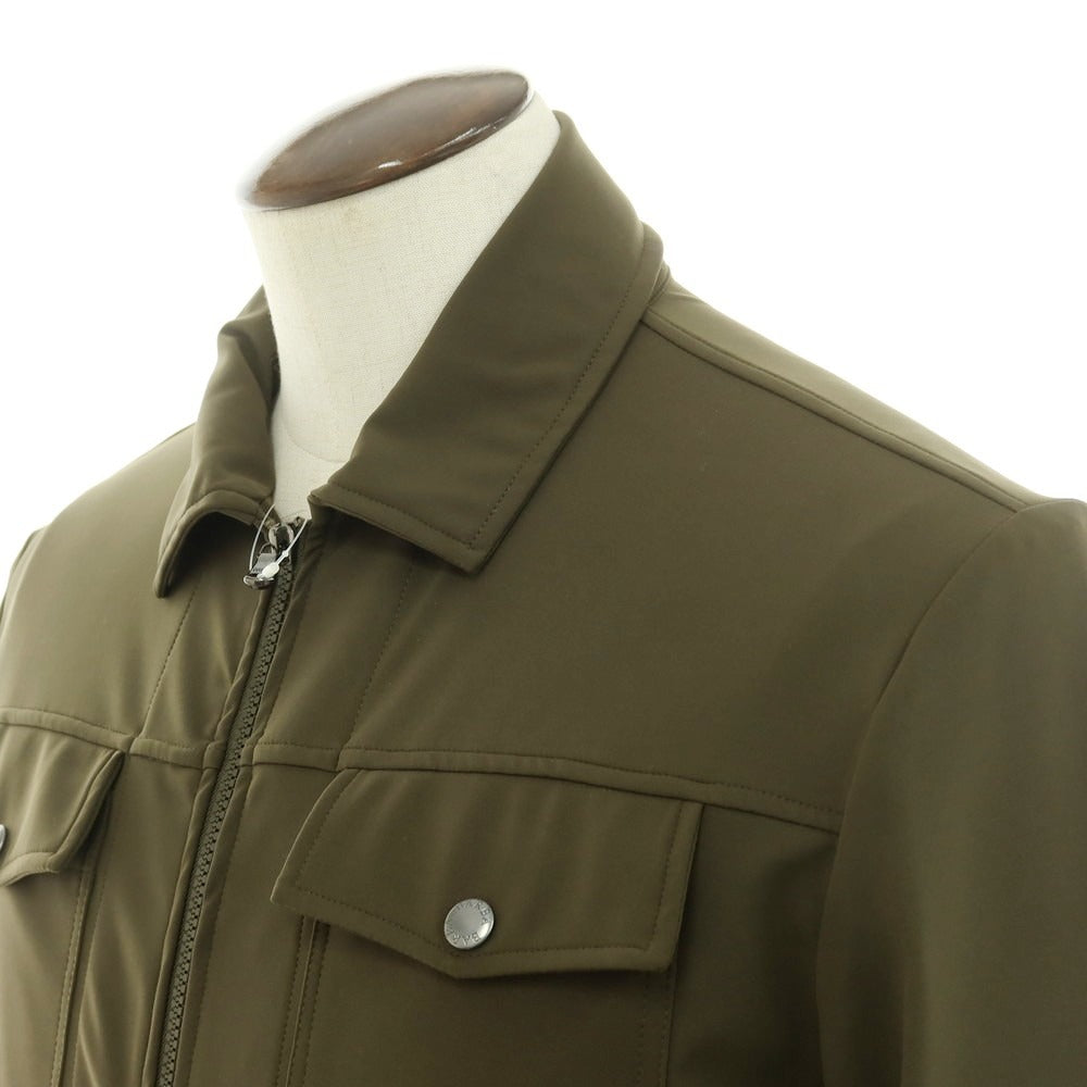 [New Outlet] BARBA Stretch Nylon Zip-up Blouson Olive [48] [Condition Rank N-] [Men&