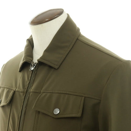[New Outlet] BARBA Stretch Nylon Zip-up Blouson Olive [48] [Condition Rank N-] [Men&