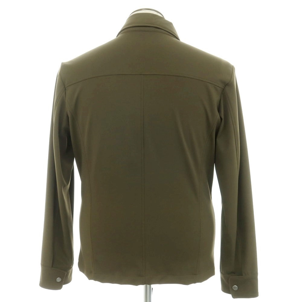 [New Outlet] BARBA Stretch Nylon Zip-up Blouson Olive [48] [Condition Rank N-] [Men&