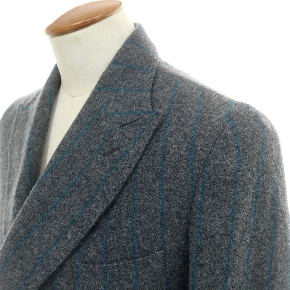 【新品】バルバ BARBA Dynamic Jacket ウールジャージー テーラードジャケット グレーxブルー【 48 】【 状態ランクN 】【 メンズ 】