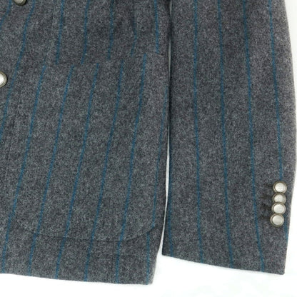 【新品】バルバ BARBA Dynamic Jacket ウールジャージー テーラードジャケット グレーxブルー【 48 】【 状態ランクN 】【 メンズ 】