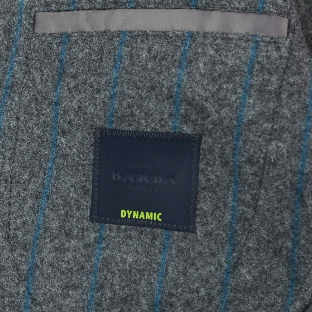 【新品】バルバ BARBA Dynamic Jacket ウールジャージー テーラードジャケット グレーxブルー【 48 】【 状態ランクN 】【 メンズ 】