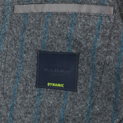 【新品】バルバ BARBA Dynamic Jacket ウールジャージー テーラードジャケット グレーxブルー【 48 】【 状態ランクN 】【 メンズ 】