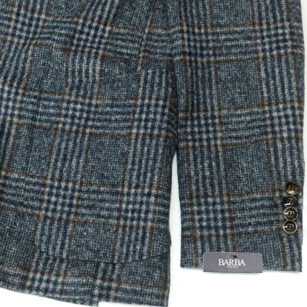 【新品】バルバ BARBA テーラードジャケット グレーxブラウン【サイズ48】【 状態ランクN 】【 メンズ 】[EPD]