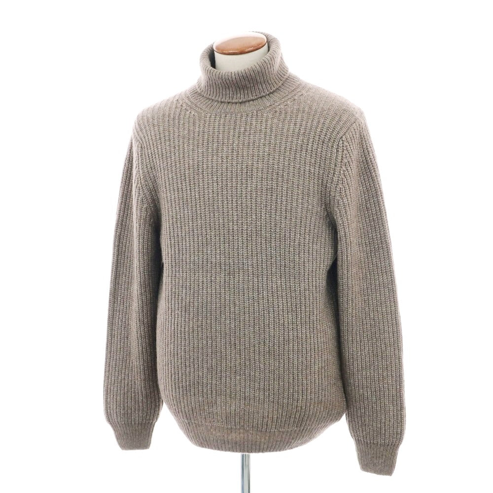 【新品】バルバ BARBA ウールナイロン タートルネック プルオーバーニット グレージュ【サイズ50】【 状態ランクN 】【 メンズ 】 [EPD]