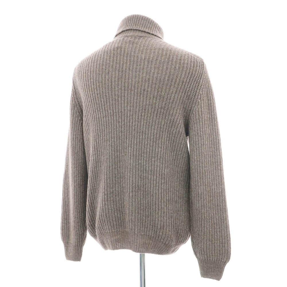 【新品】バルバ BARBA ウールナイロン タートルネック プルオーバーニット グレージュ【サイズ50】【 状態ランクN 】【 メンズ 】 [EPD]