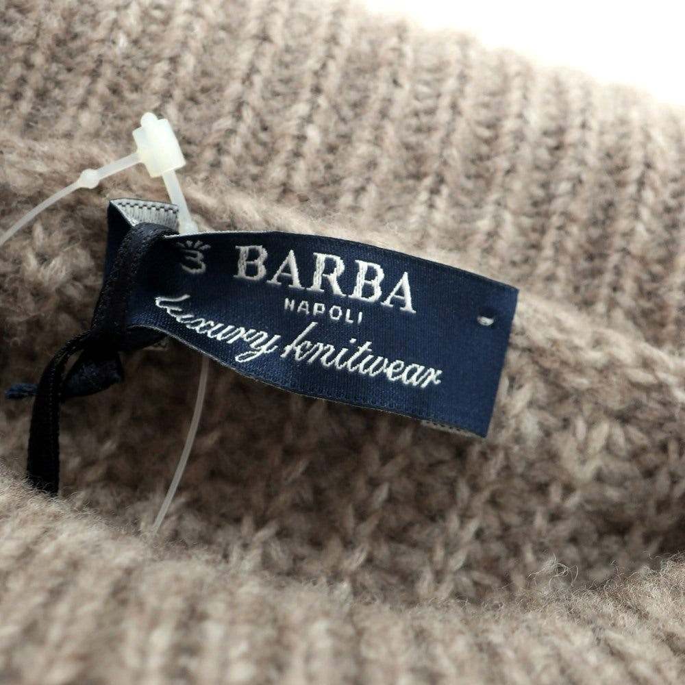 【新品】バルバ BARBA ウールナイロン タートルネック プルオーバーニット グレージュ【サイズ50】【 状態ランクN 】【 メンズ 】 [EPD]