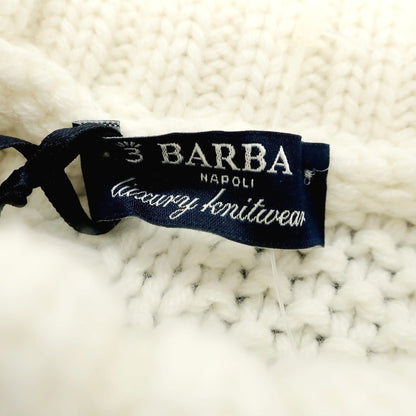 【新品】バルバ BARBA ウールレーヨンカシミヤ タートルネック プルオーバーニット ホワイト【 50 】【 状態ランクN 】【 メンズ 】