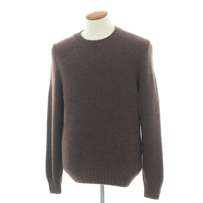 【新品】バルバ BARBA ウールナイロン クルーネック プルオーバーニット ブラウン【 50 】【 状態ランクN 】【 メンズ 】
