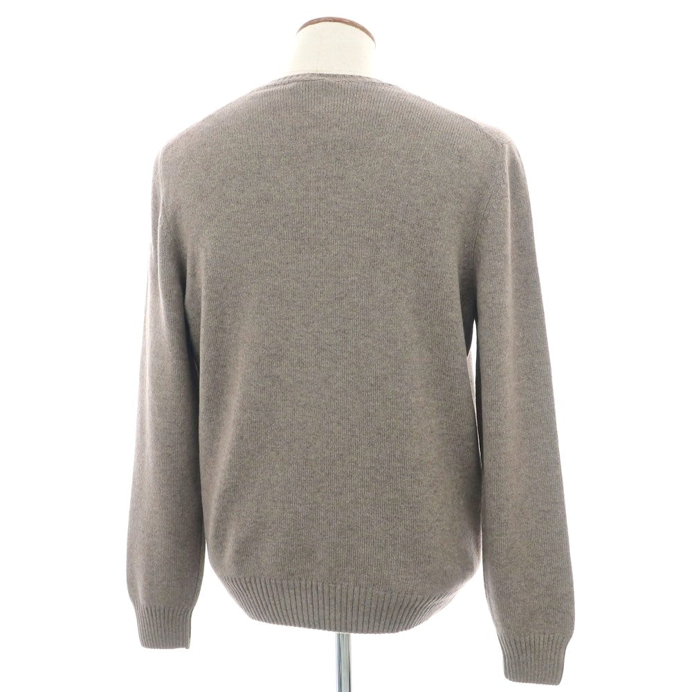 【新品】バルバ BARBA ウールレーヨンカシミヤ Vネック  プルオーバーニット トープ系【 50 】【 状態ランクN 】【 メンズ 】