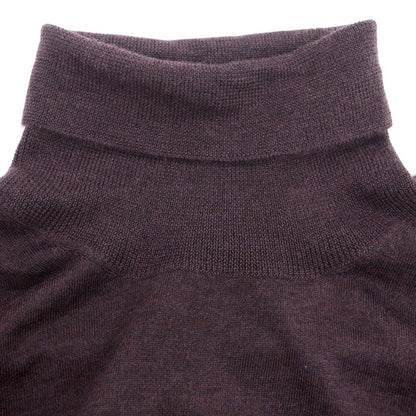 【新品】バルバ BARBA ハイゲージ カシミヤシルク タートルネック プルオーバーニット パープル【 50 】【 状態ランクN 】【 メンズ 】