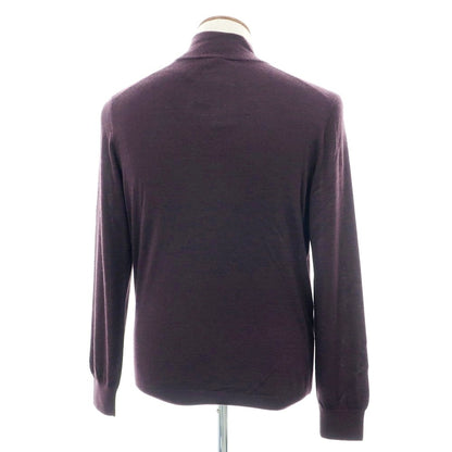 【新品】バルバ BARBA ハイゲージ カシミヤシルク ハーフジップ プルオーバーニット パープル【 50 】【 状態ランクN 】【 メンズ 】