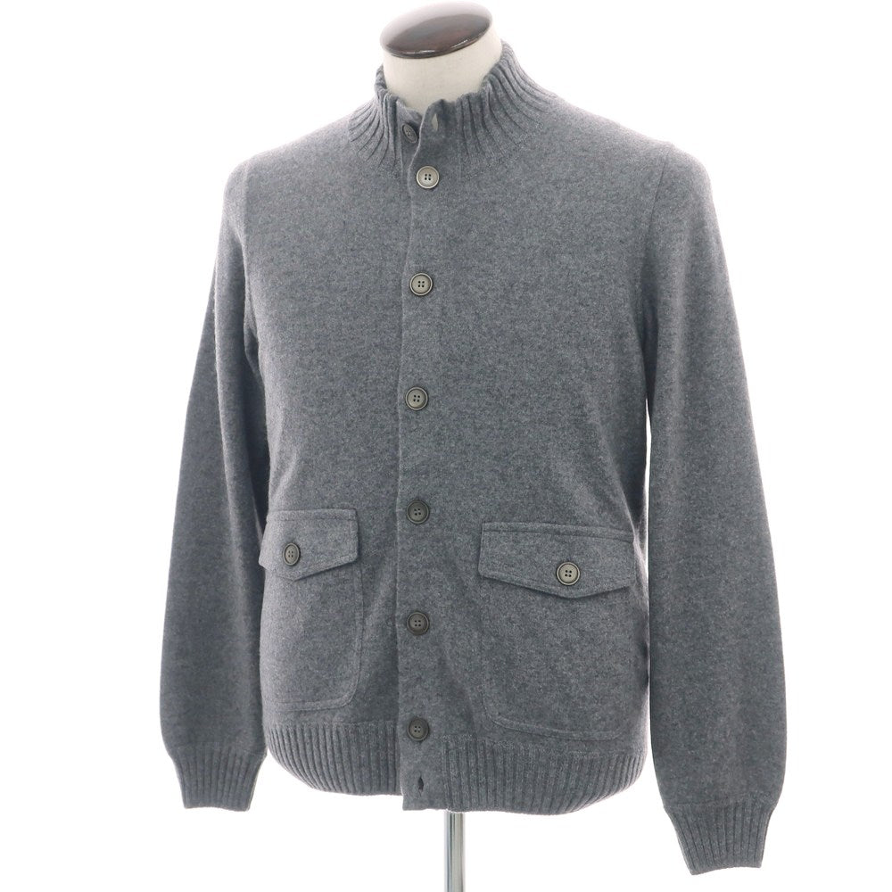 【新品】バルバ BARBA カシミヤ カーディガン グレー【 50 】【 状態ランクN 】【 メンズ 】