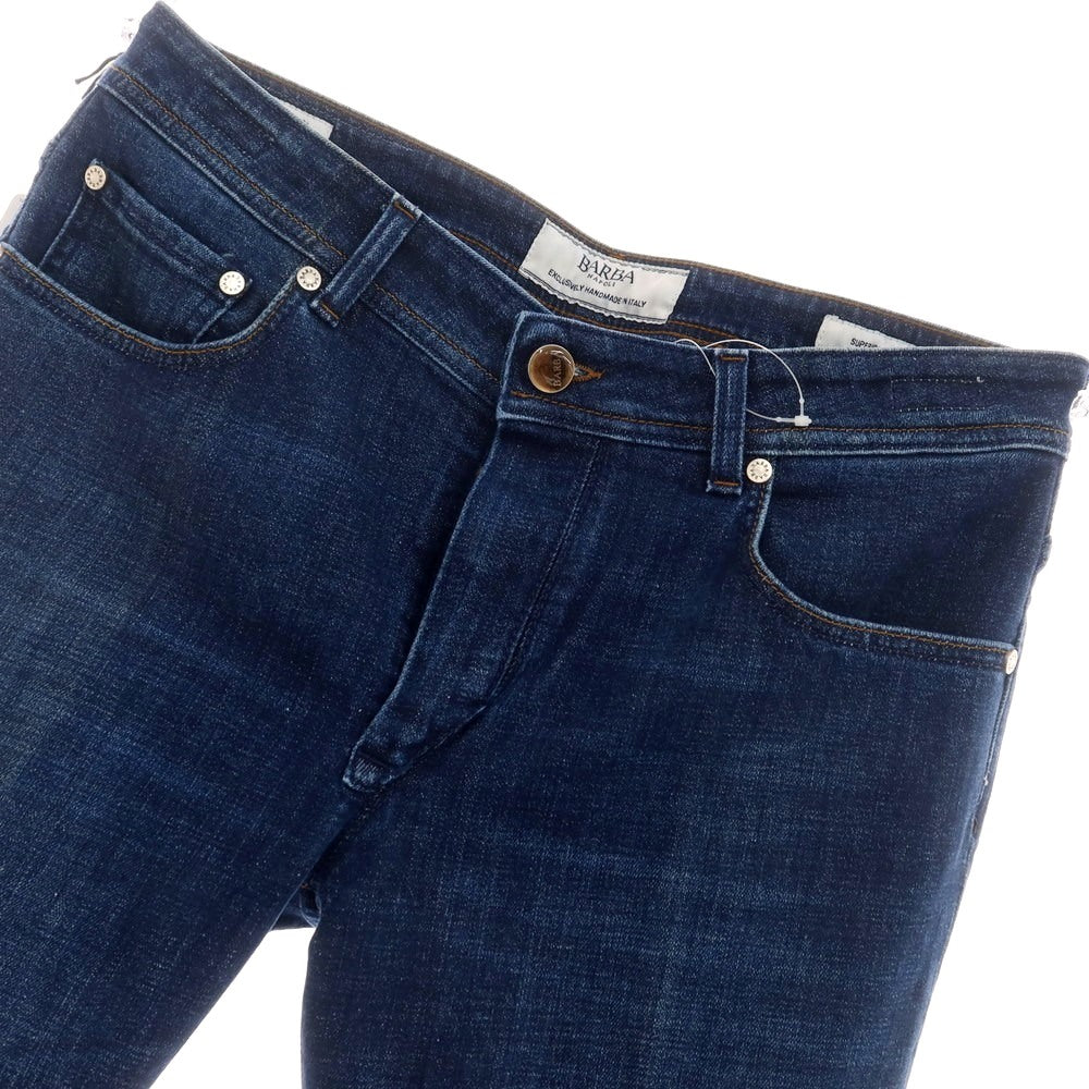 [Used] BARBA Stretch Cotton Jeans Denim Pants Navy [35 (L)] [Condition Rank C] [Men&