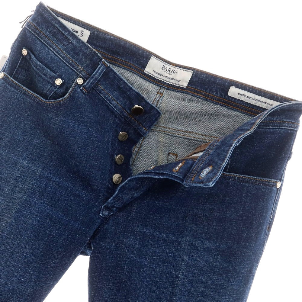 [Used] BARBA Stretch Cotton Jeans Denim Pants Navy [35 (L)] [Condition Rank C] [Men&