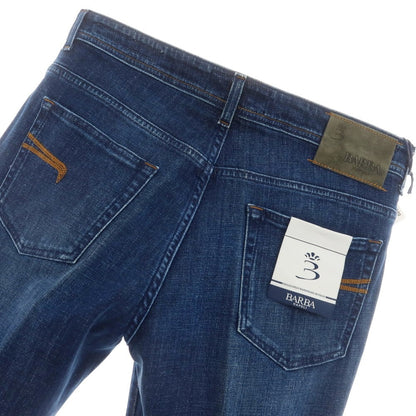 [Used] BARBA Stretch Cotton Jeans Denim Pants Navy [35 (L)] [Condition Rank C] [Men&