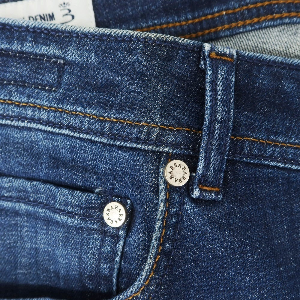 [Used] BARBA Stretch Cotton Jeans Denim Pants Navy [35 (L)] [Condition Rank C] [Men&