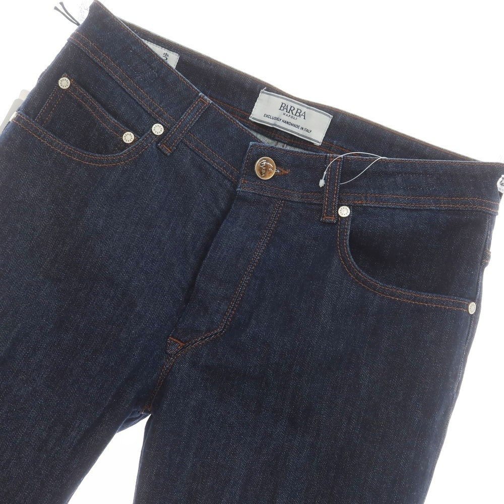 [Used] BARBA Stretch Cotton Jeans Denim Pants Dark Navy [34] [Condition Rank C] [Men&