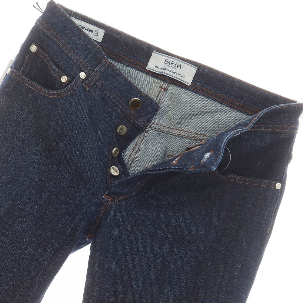 [Used] BARBA Stretch Cotton Jeans Denim Pants Dark Navy [34] [Condition Rank C] [Men&