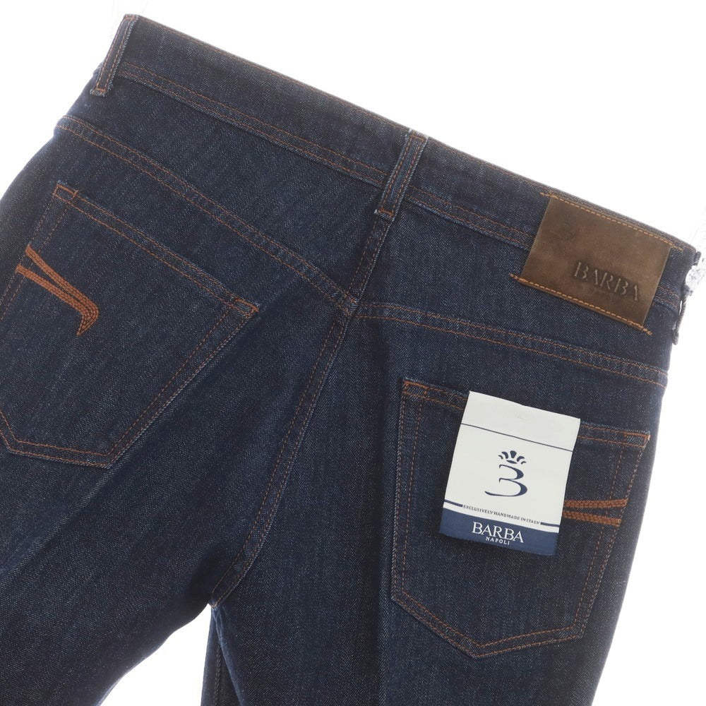 [Used] BARBA Stretch Cotton Jeans Denim Pants Dark Navy [34] [Condition Rank C] [Men&