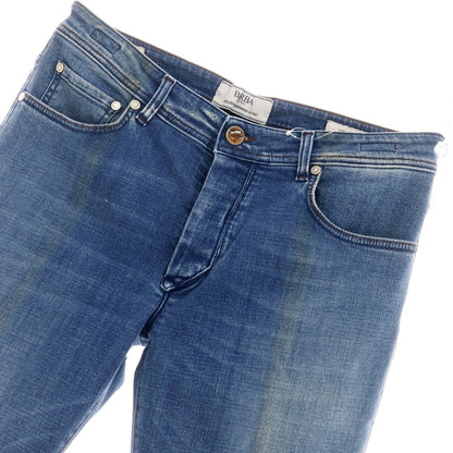 [Used] BARBA Stretch Cotton Jeans Denim Pants Blue [35 (L)] [Condition Rank C] [Men&