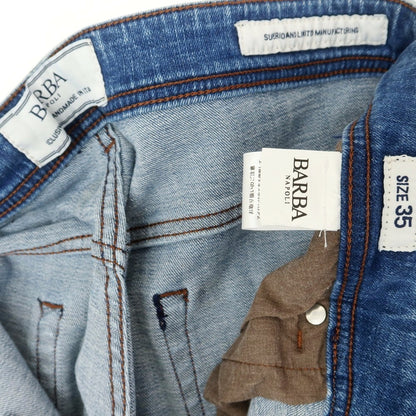 [Used] BARBA Stretch Cotton Jeans Denim Pants Blue [35 (L)] [Condition Rank C] [Men&