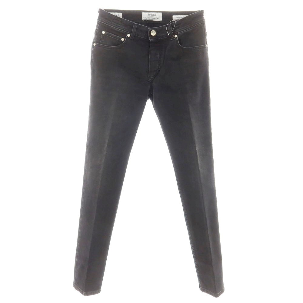 [New Outlet] BARBA Stretch Cotton Jeans Denim Pants Black [34] [Condition Rank N-] [Men&