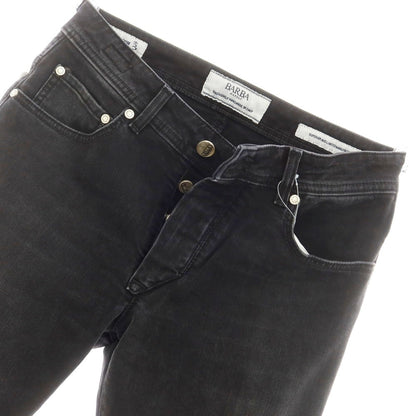 [New Outlet] BARBA Stretch Cotton Jeans Denim Pants Black [34] [Condition Rank N-] [Men&
