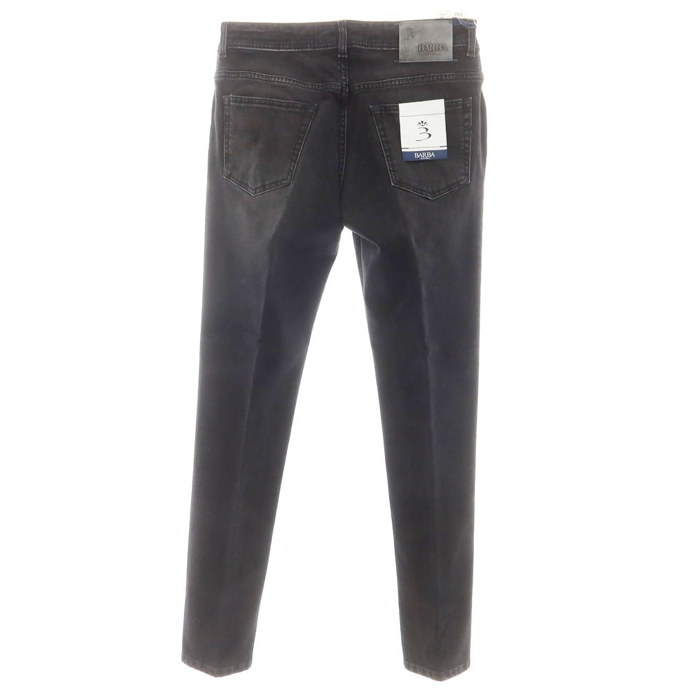 [New Outlet] BARBA Stretch Cotton Jeans Denim Pants Black [34] [Condition Rank N-] [Men&