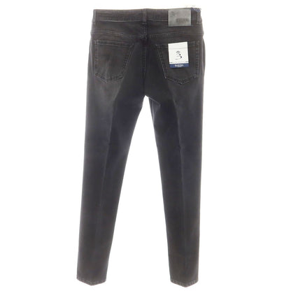 [New Outlet] BARBA Stretch Cotton Jeans Denim Pants Black [34] [Condition Rank N-] [Men&