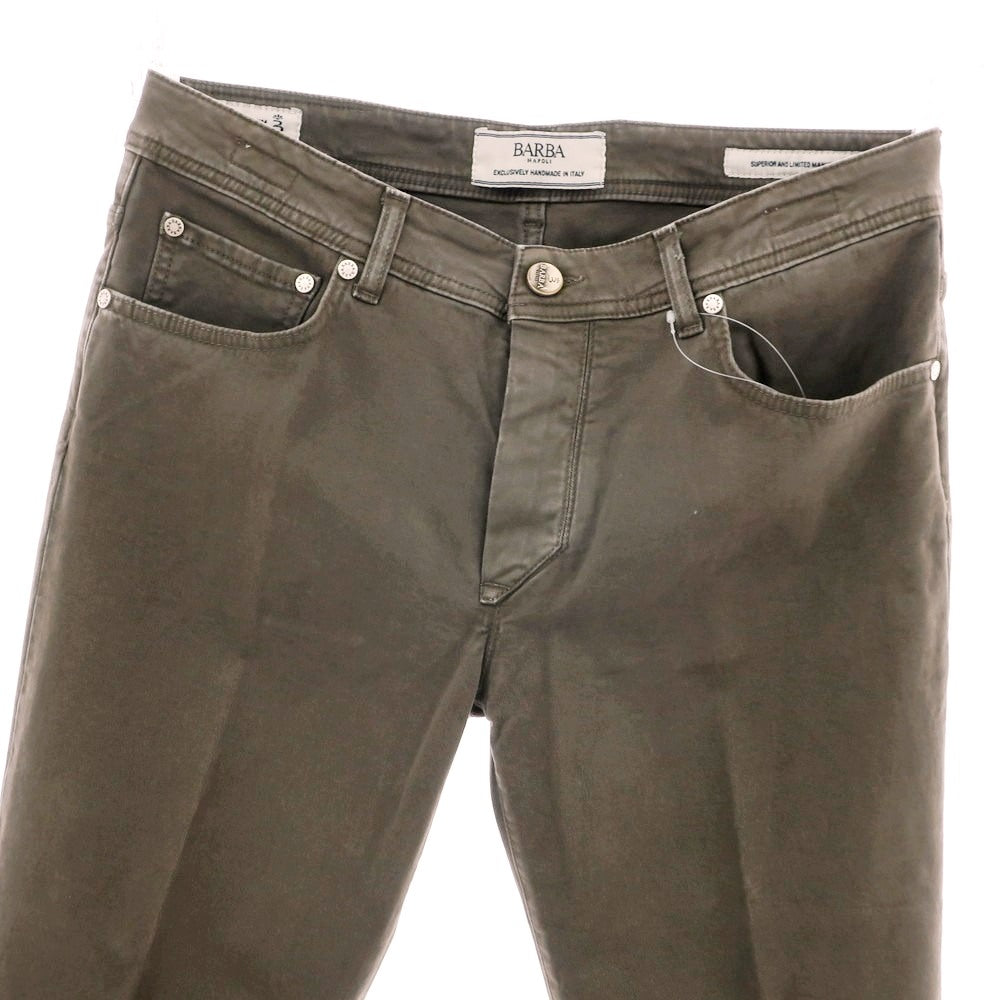 【新品】バルバ BARBA FIVE ストレッチ コットン 5ポケットパンツ トープ系【 35 】【 状態ランクN 】【 メンズ 】