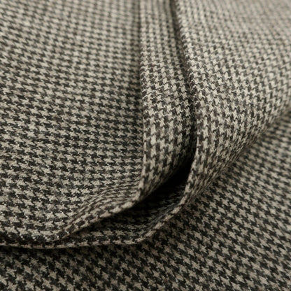 【新品】バルバ BARBA MILANO ウール ハウンドトゥース ドレススラックスパンツ ダークブラウンxグレージュ系【 48 】【 状態ランクN 】【 メンズ 】