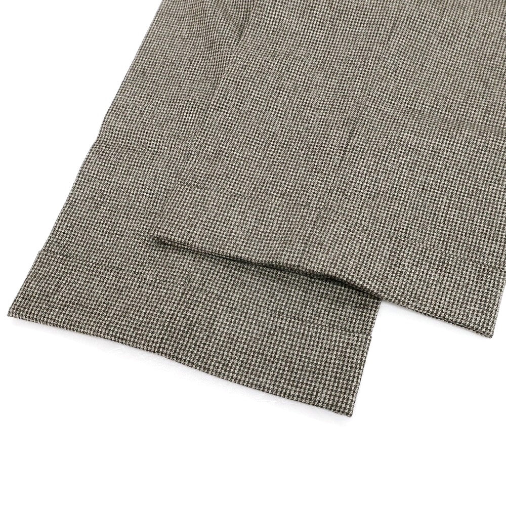 【新品】バルバ BARBA MILANO ウール ハウンドトゥース ドレススラックスパンツ ダークブラウンxグレージュ系【 48 】【 状態ランクN 】【 メンズ 】
