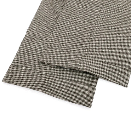 【新品】バルバ BARBA MILANO ウール ハウンドトゥース ドレススラックスパンツ ダークブラウンxグレージュ系【 48 】【 状態ランクN 】【 メンズ 】