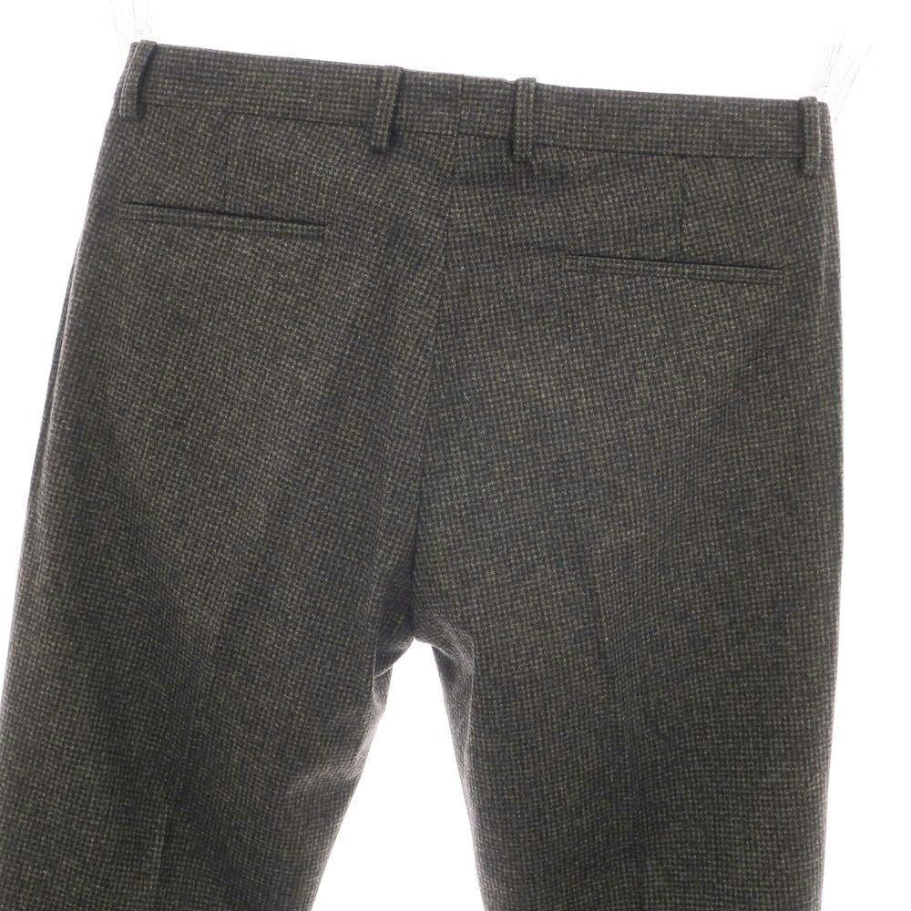 【新品】バルバ BARBA NAPOLI ウール ドレススラックスパンツ ブラウンxブラック【 48 】【 状態ランクN 】【 メンズ 】