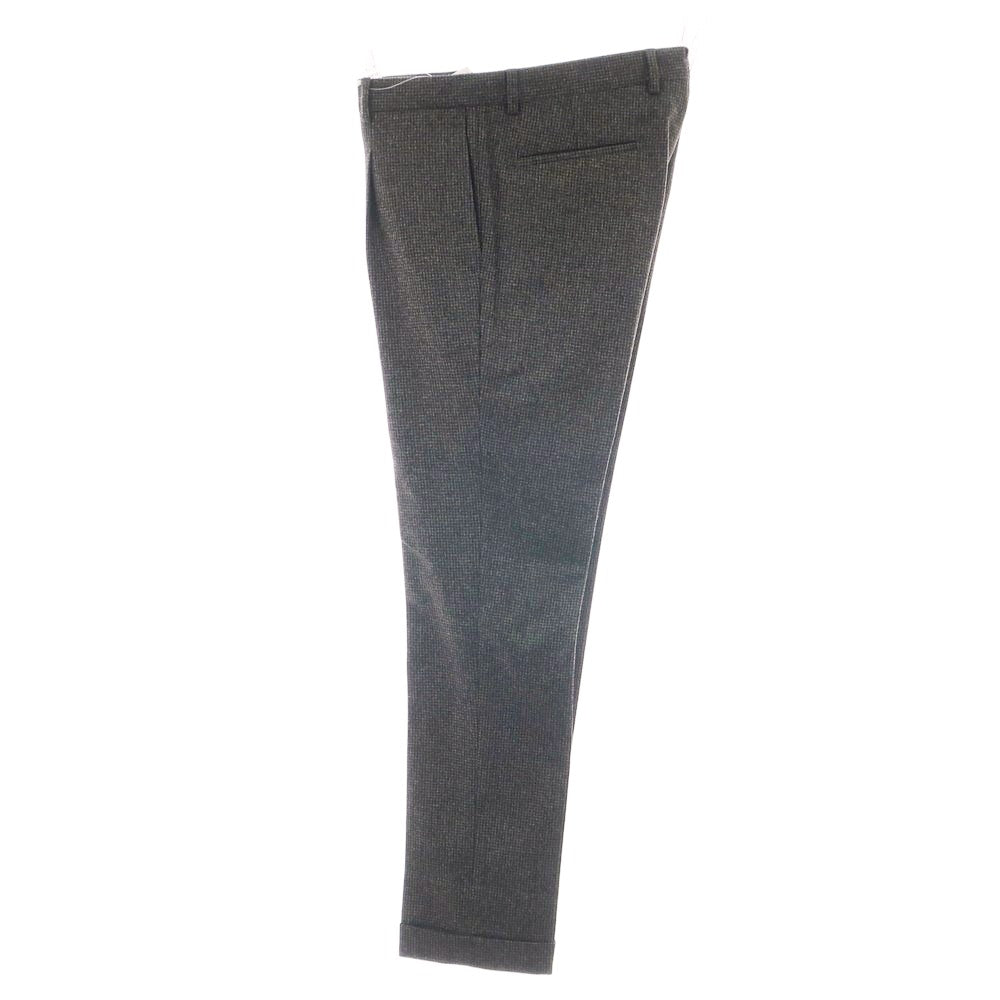 【新品】バルバ BARBA NAPOLI ウール ドレススラックスパンツ ブラウンxブラック【 48 】【 状態ランクN 】【 メンズ 】