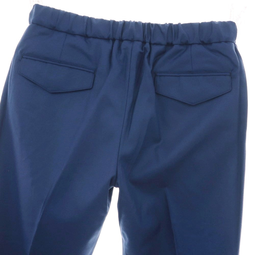 【新品】バルバ BARBA ROMA ウール イージースラックスパンツ ネイビーブルー【 48 】【 状態ランクN 】【 メンズ 】