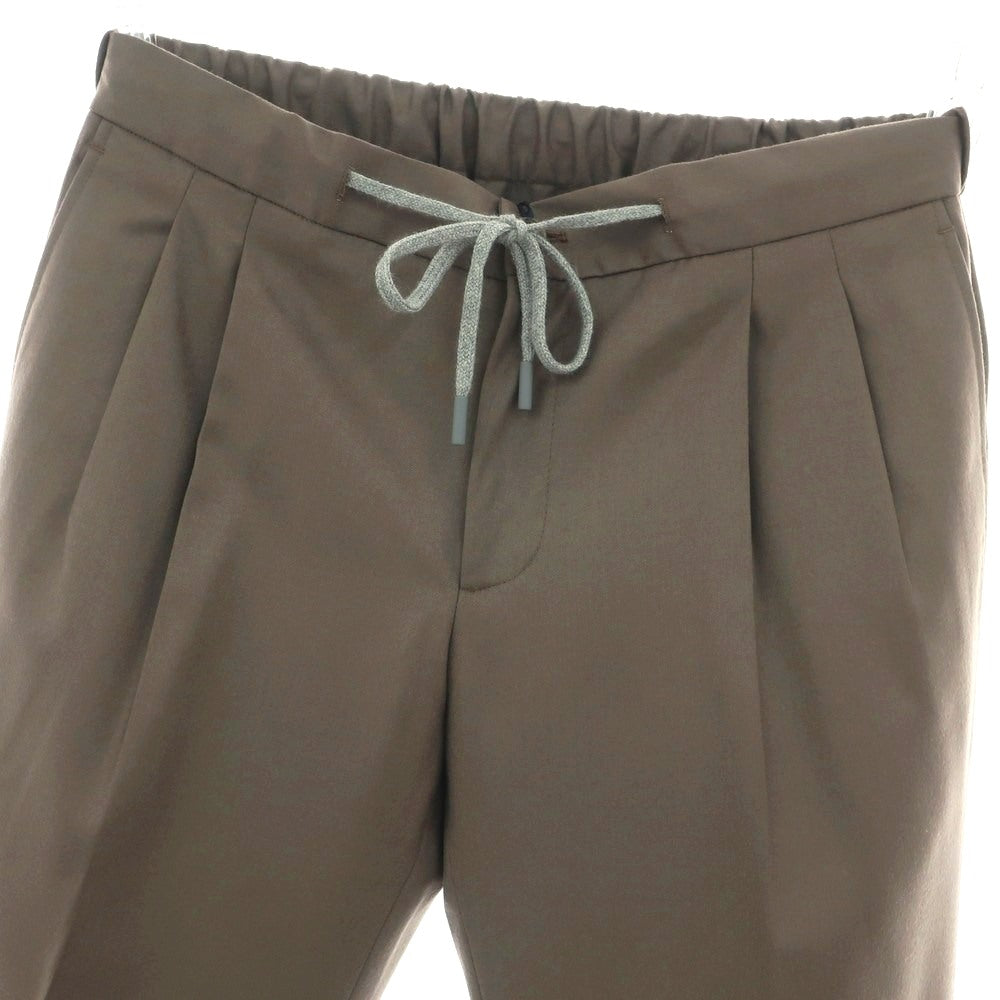 【新品】バルバ BARBA ROMA ウール カジュアルスラックスパンツ アッシュブラウン系【 48 】【 状態ランクN 】【 メンズ 】