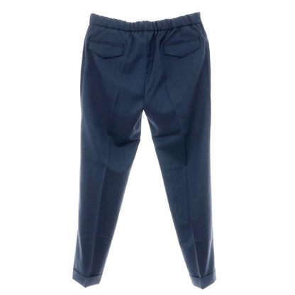 【新品】バルバ BARBA ROMA ウール イージースラックスパンツ ネイビー【 48 】【 状態ランクN 】【 メンズ 】