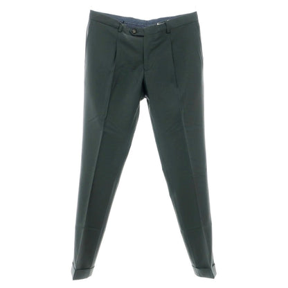【新品】バルバ BARBA NAPOLI ウールカシミヤ ドレススラックスパンツ ダークグリーン系【 48 】【 状態ランクN 】【 メンズ 】