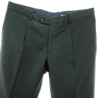 【新品】バルバ BARBA NAPOLI ウールカシミヤ ドレススラックスパンツ ダークグリーン系【 48 】【 状態ランクN 】【 メンズ 】