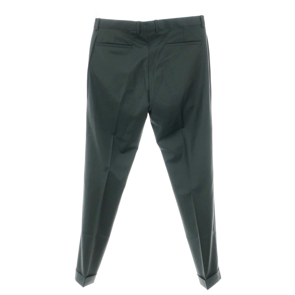 【新品】バルバ BARBA NAPOLI ウールカシミヤ ドレススラックスパンツ ダークグリーン系【 48 】【 状態ランクN 】【 メンズ 】