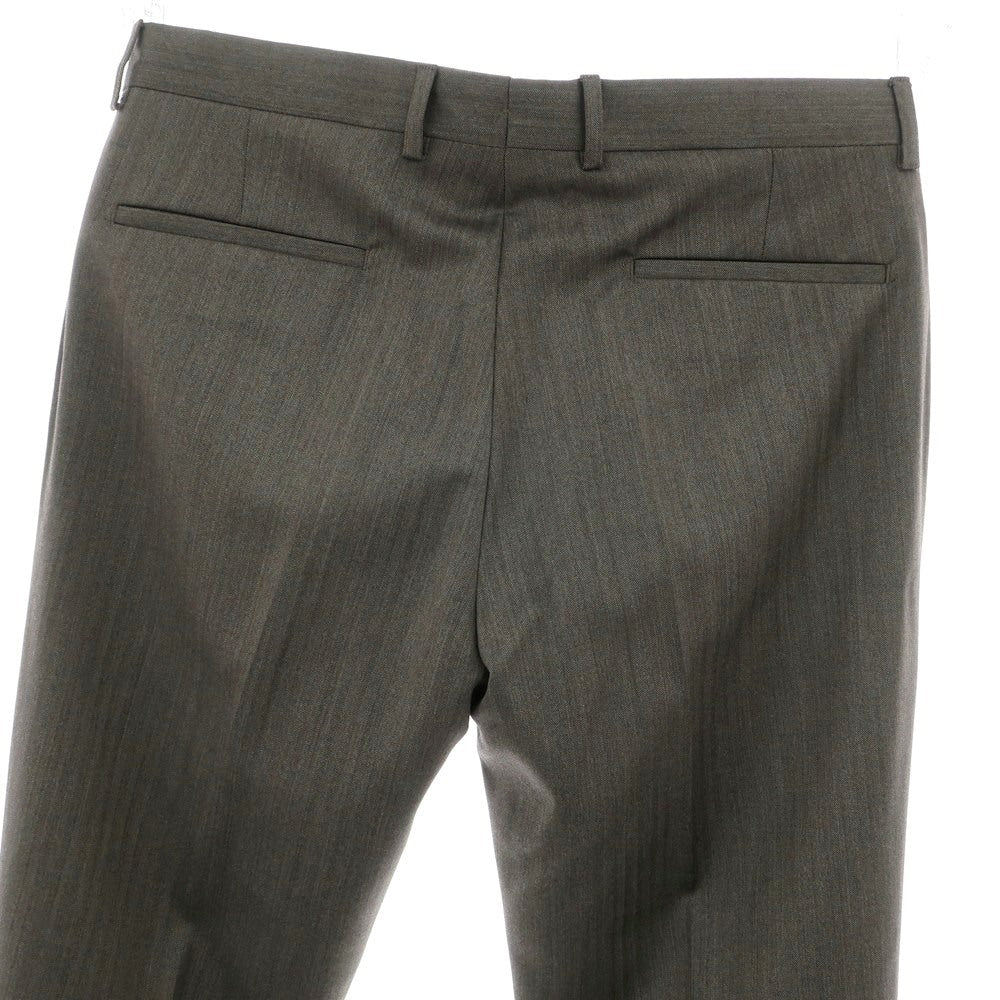 【新品】バルバ BARBA NAPOLI ウール ドレススラックスパンツ ダークブラウン系【 48 】【 状態ランクN 】【 メンズ 】