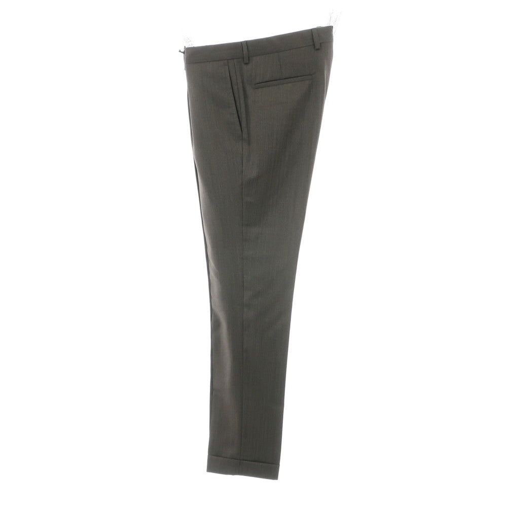 【新品】バルバ BARBA NAPOLI ウール ドレススラックスパンツ ダークブラウン系【 48 】【 状態ランクN 】【 メンズ 】