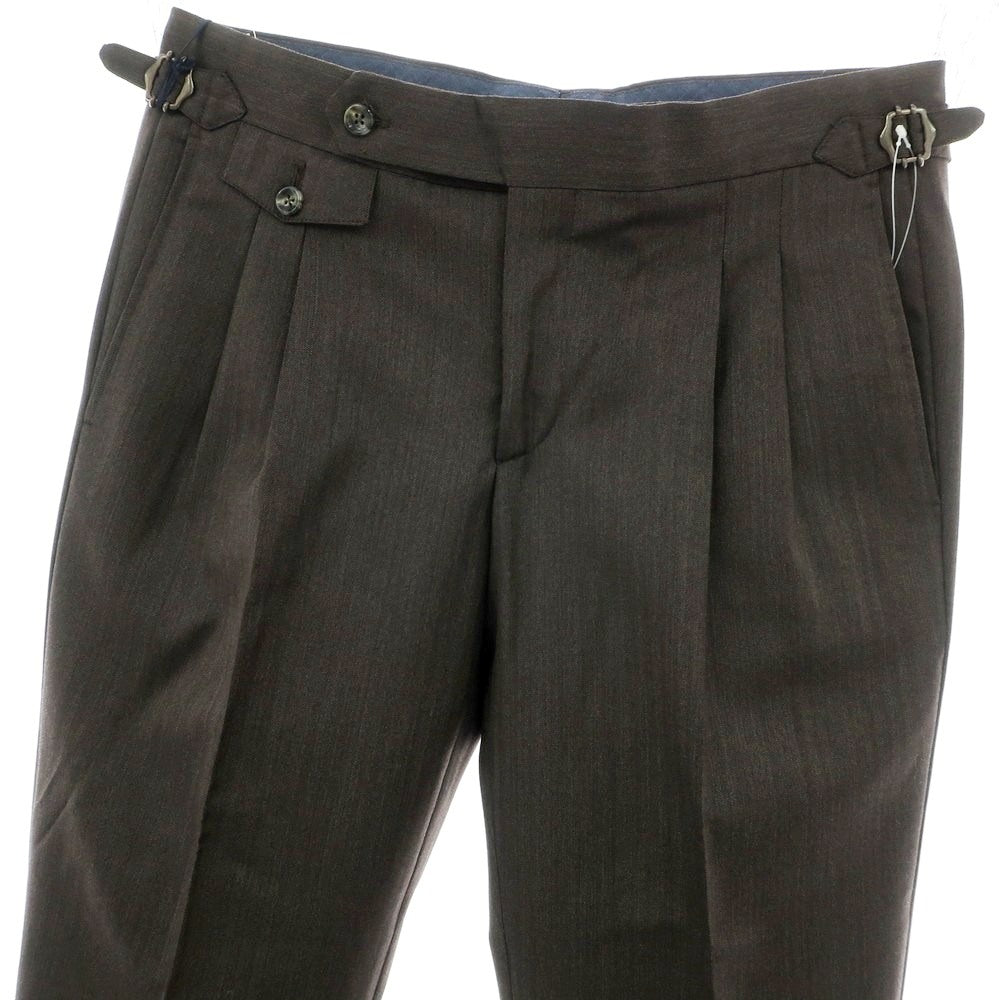 【新品】バルバ BARBA PARMA ウール ドレススラックスパンツ ダークブラウン【 48 】【 状態ランクN 】【 メンズ 】