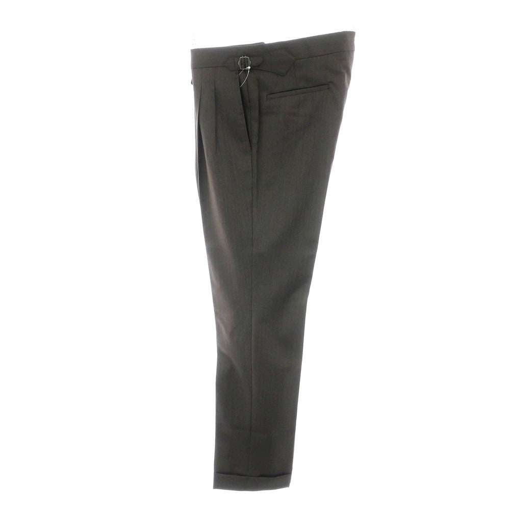 【新品】バルバ BARBA PARMA ウール ドレススラックスパンツ ダークブラウン【 48 】【 状態ランクN 】【 メンズ 】