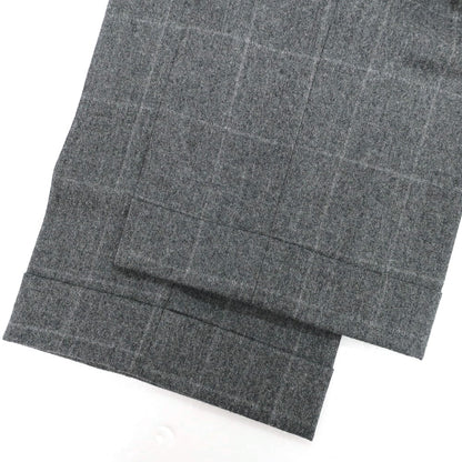 【新品】バルバ BARBA PARMA ウール ウィンドウペンチェック ドレススラックスパンツ グレー【 48 】【 状態ランクN 】【 メンズ 】