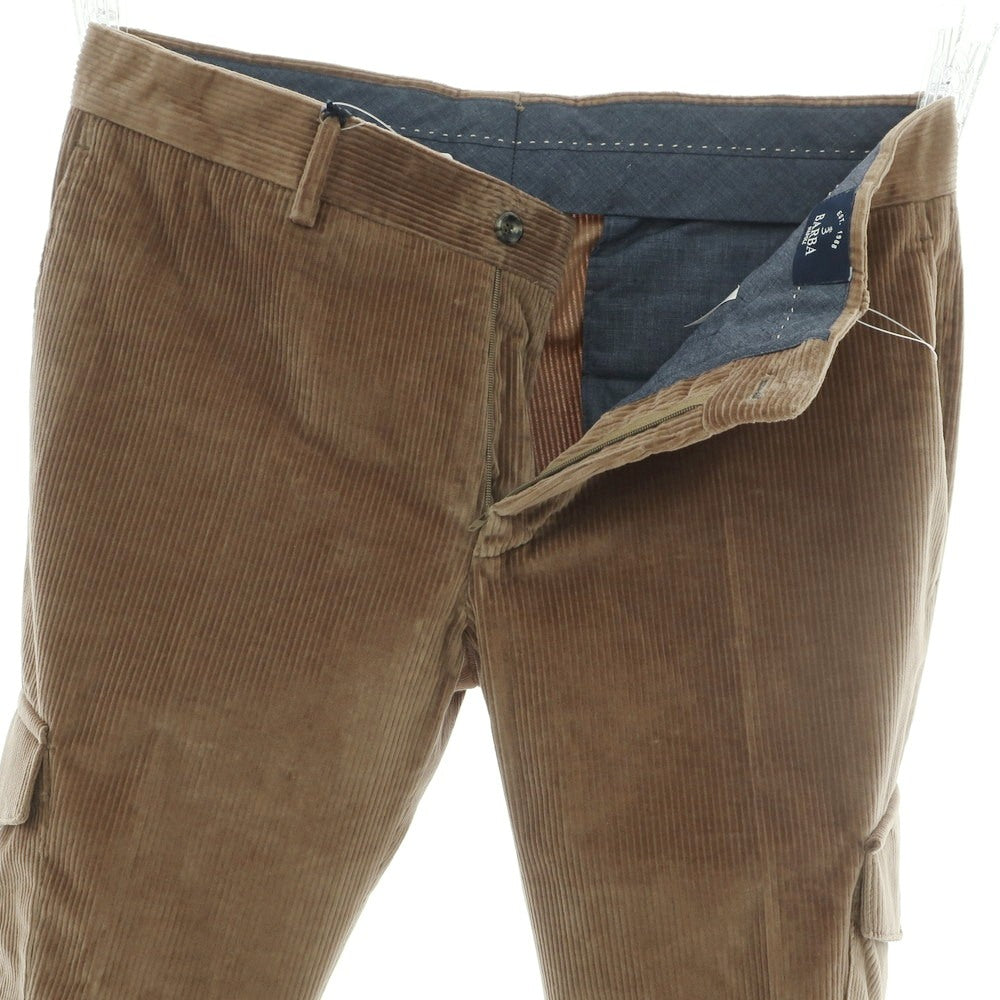 【新品】バルバ BARBA CORTINA ストレッチ コットン カーゴ コーデュロイパンツ ブラウン【 48 】【 状態ランクN 】【 メンズ 】